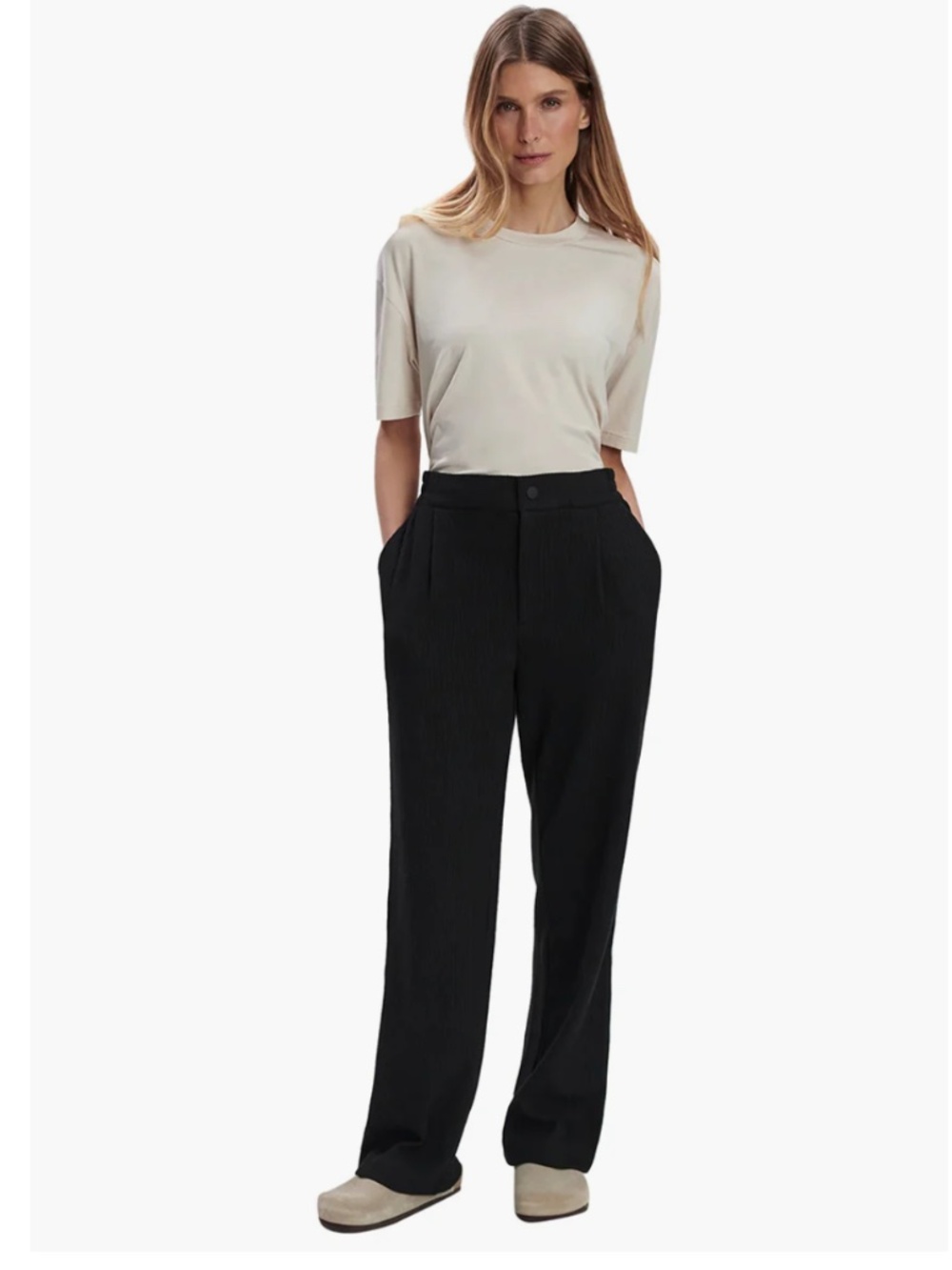 Varley Aberdeen Straight Leg Pant 31.5 Inseam Size Medium Black